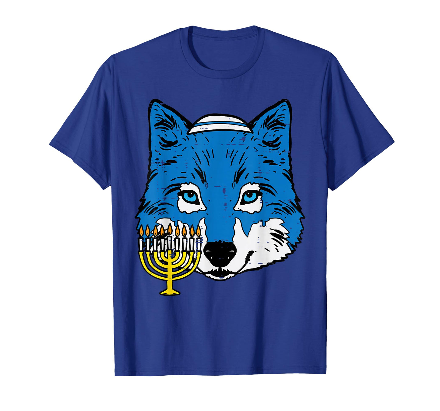 Hanukkah Wolf Chanukah Jewish Men Women Kids Boys Girls T-Shirt