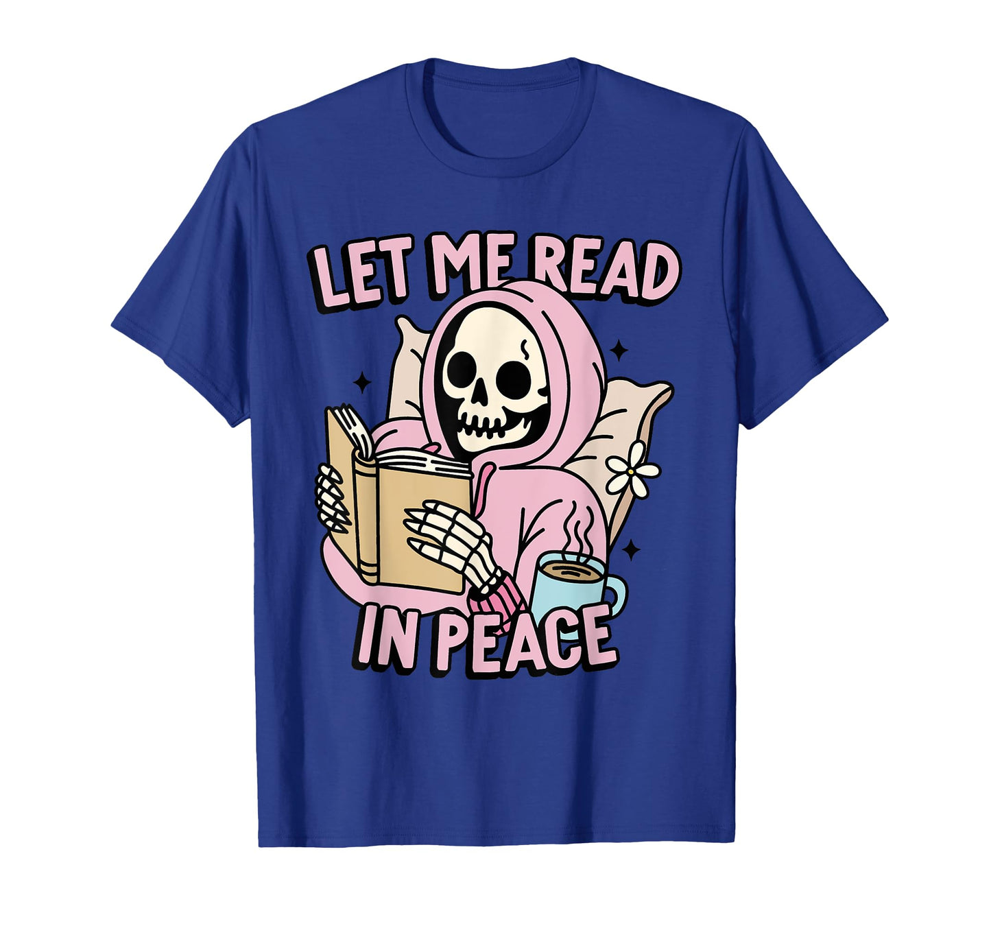 Let Me Read In Peace Funny Ghost Reading Book Halloween T-Shirt