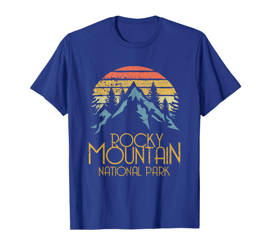 Vintage Rocky Mountains National Park Colorado Retro T-Shirt T-Shirt
