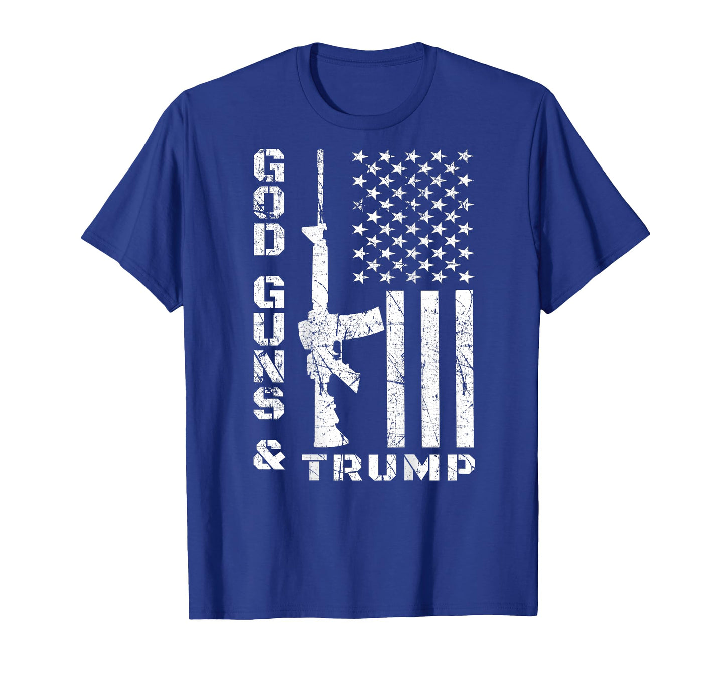 God Guns And Trump 2nd Amendment Flag AR15 (BACK) T-Shirt