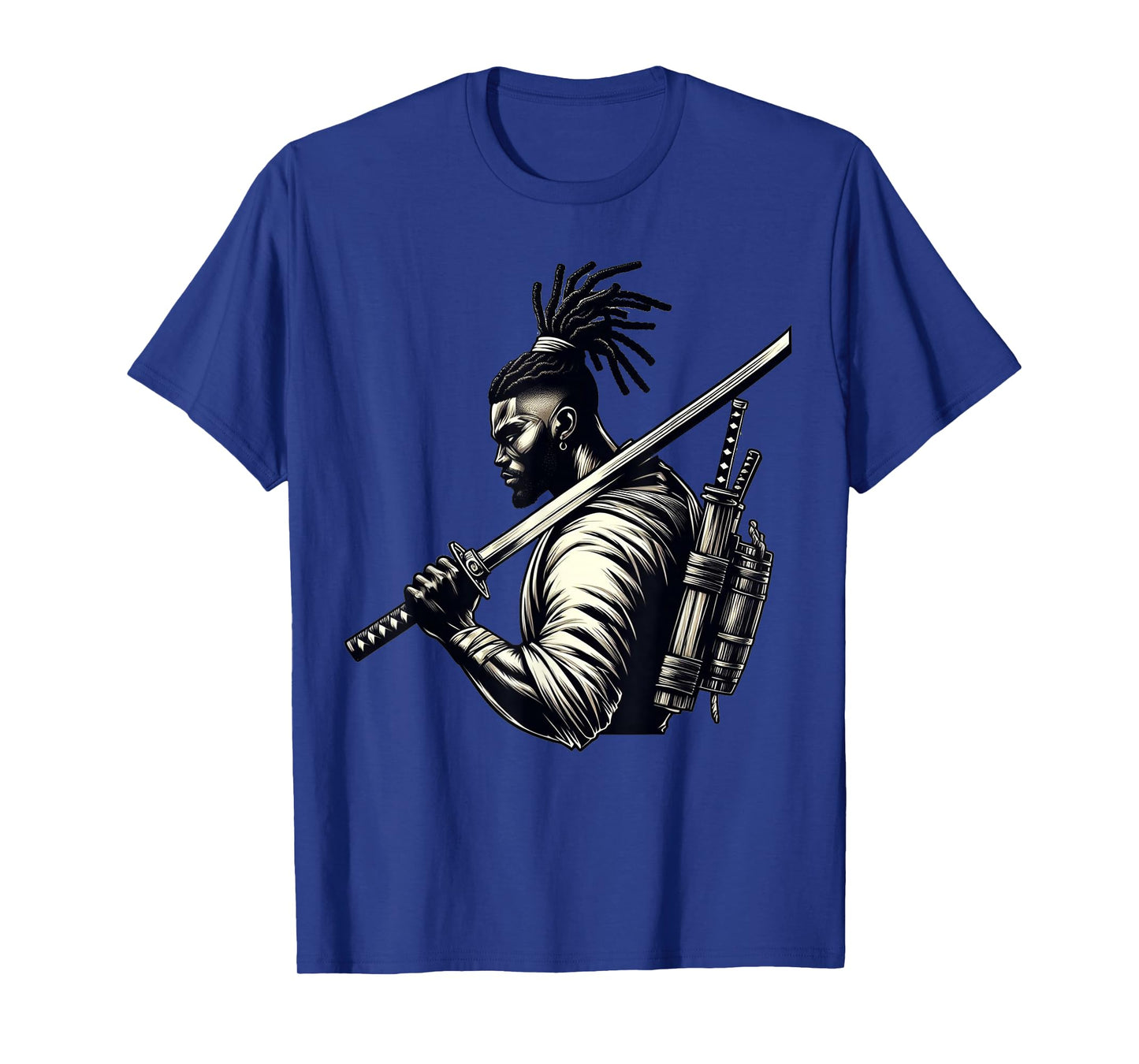 afro american samurai anime cartoon japanese bushido warrior T-Shirt