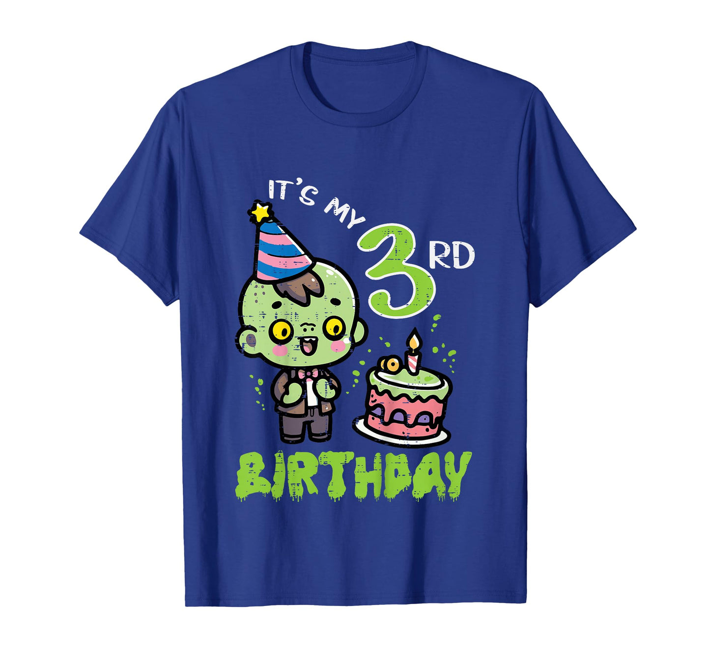 Its My 3rd Birthday Zombie 3 Three Year Old Bday Boys Girls T-Shirt