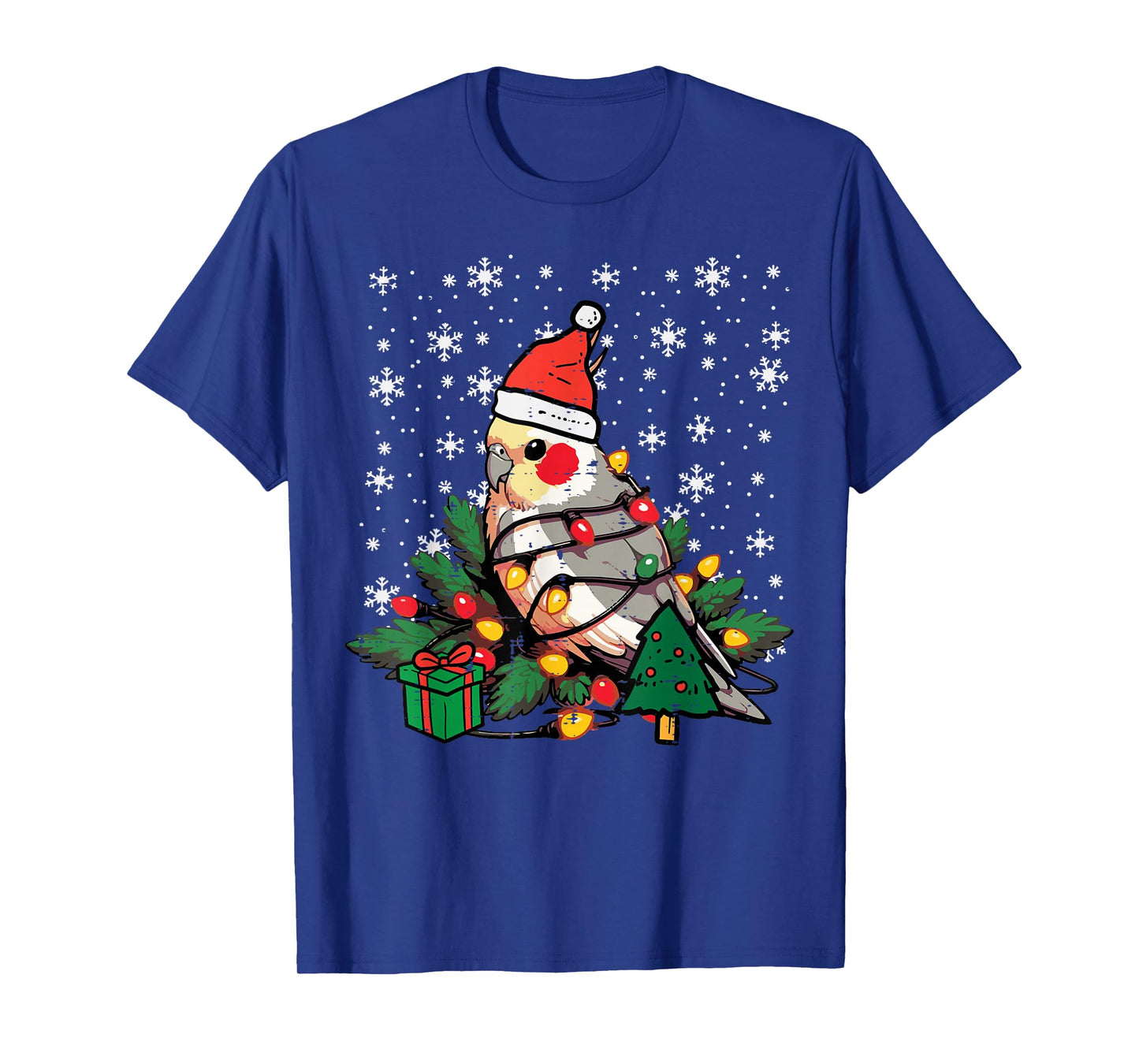 Christmas Bird Cockatiel Xmas Weiro Quarrion Men Women Kids T-Shirt