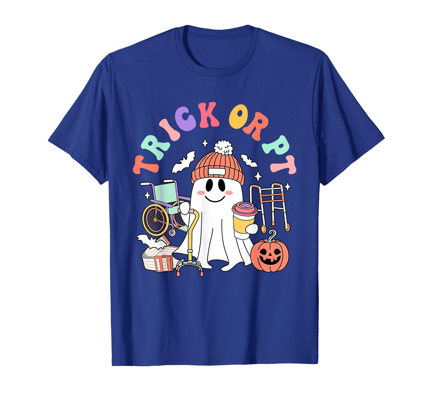 Retro Trick Or PT Physical Therapy Boo Ghost PT Halloween T-Shirt