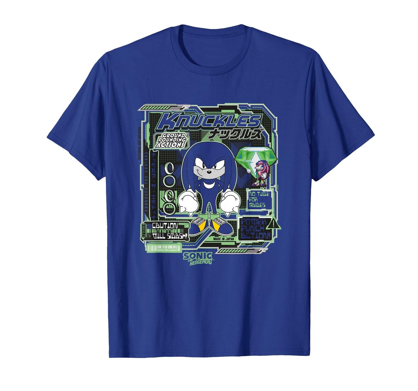 Sonic The Hedgehog Knuckles Vintage Kanji Poster T-Shirt