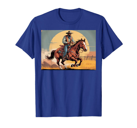 African American Black Cowboy Western Rodeo Melanin Cowboys T-Shirt