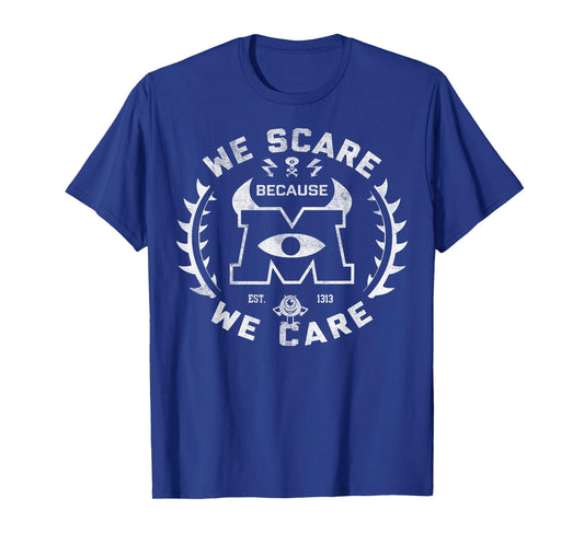 Disney Pixar Monsters Inc. We Scare Because We Care Logo T-Shirt
