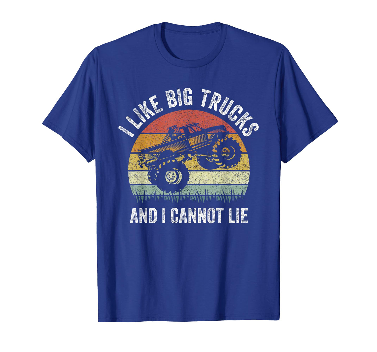 Retro I Like Big Trucks And I Cannot Lie Monstertruck Engine T-Shirt