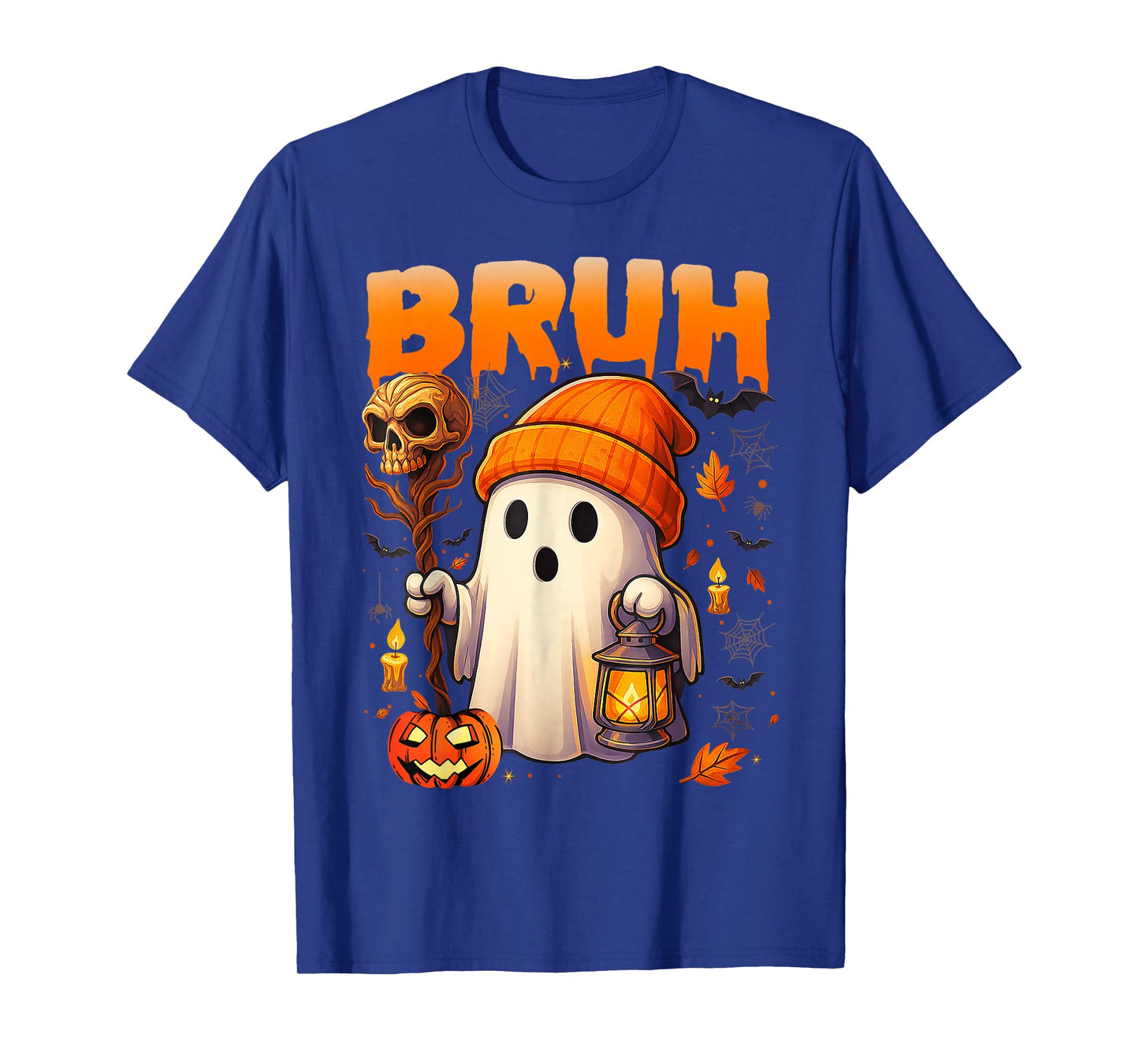 Bruh Ghost Halloween Cute Ghost Trick Or Treat Candy Kids T-Shirt
