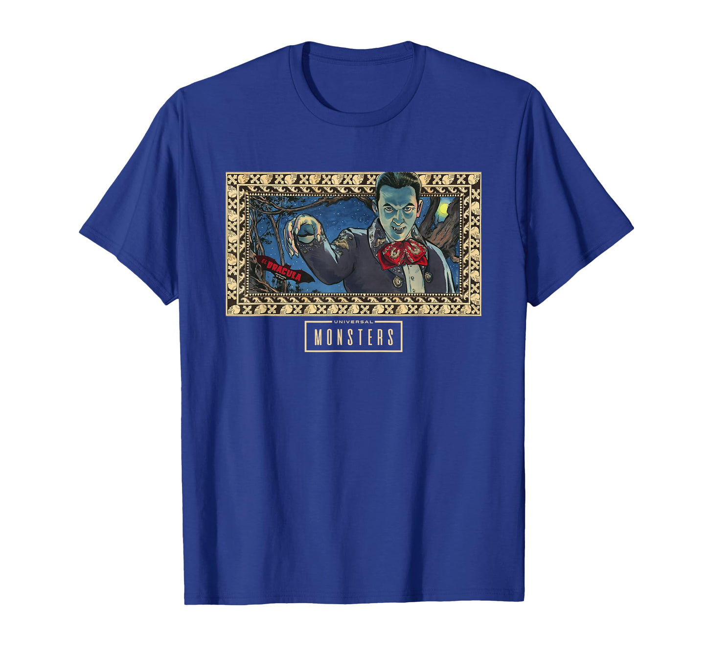 Universal Monsters Dracula Charro Negro T-Shirt