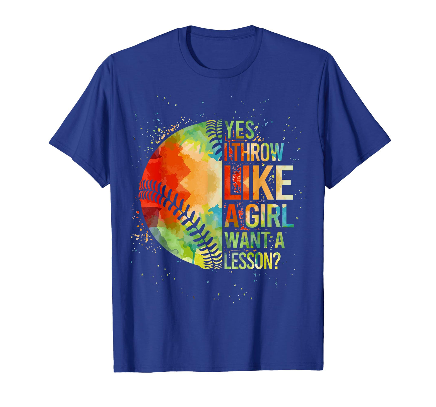 Softball-Shirt Yes I Throw Like a Girl Funny Mom Teen Women T-Shirt