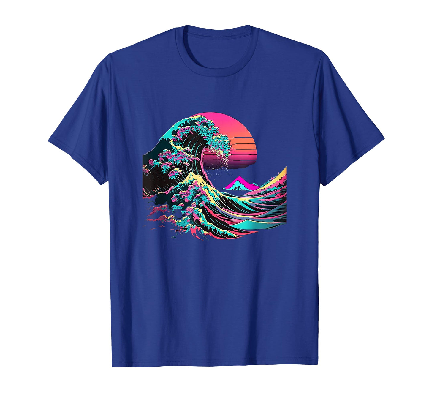 Vaperwave Aesthetic Glitch Great Wave Retrowave Synthwave T-Shirt