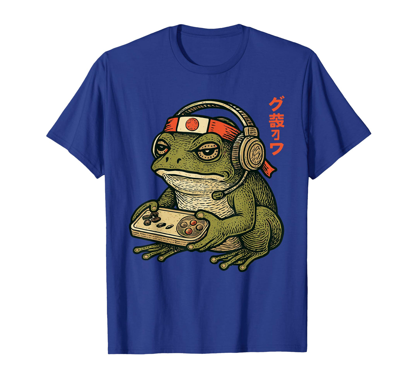 Japanese Gamer Frog Art Men Women Boys Funny Vintage Gaming T-Shirt