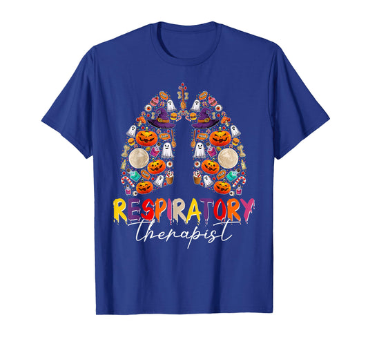Lungs Respiratory Therapist Halloween Costume Skeleton T-Shirt