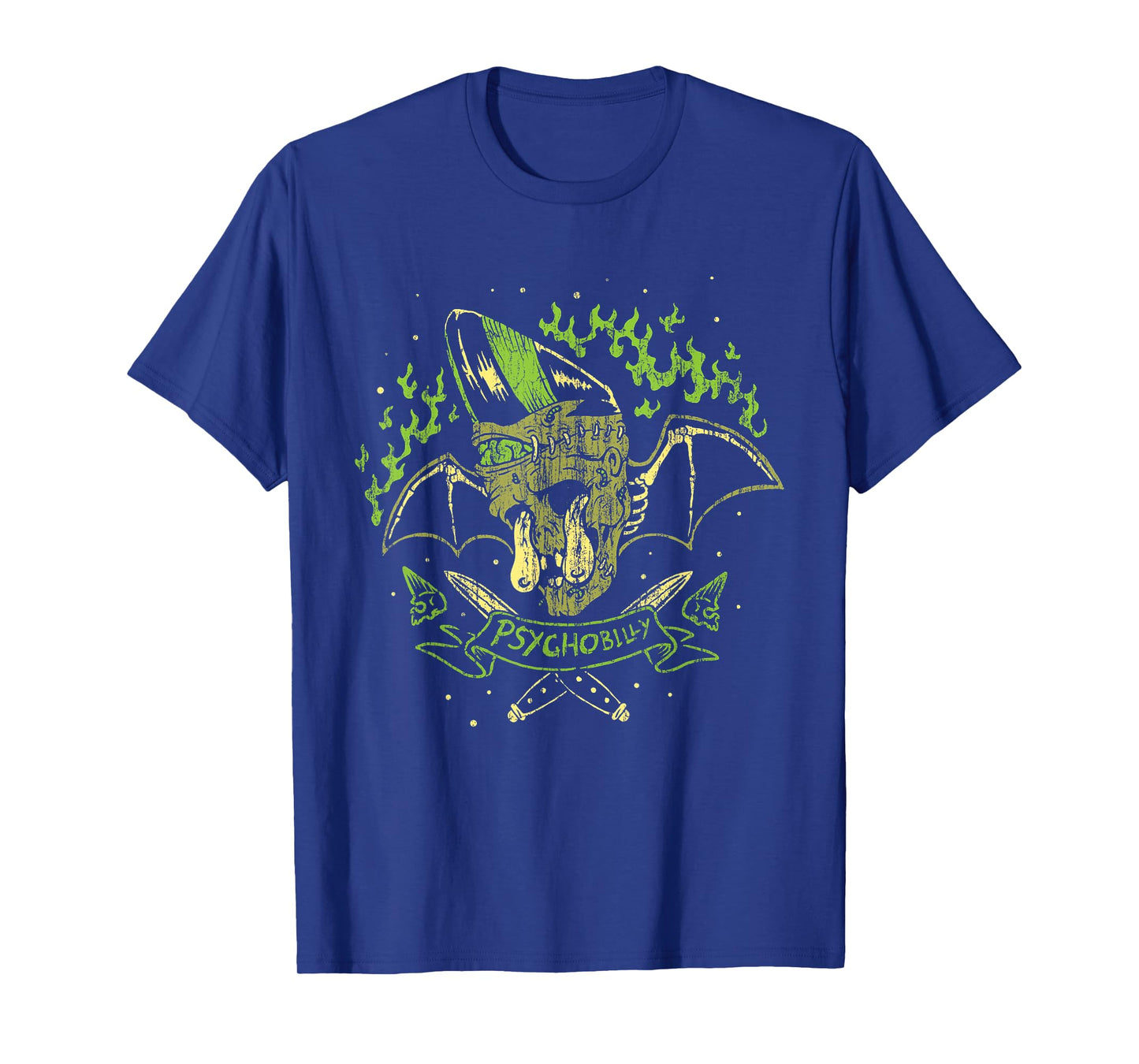 Psychobilly Horror Punk Rock T-Shirt (HR) Zombie Bat