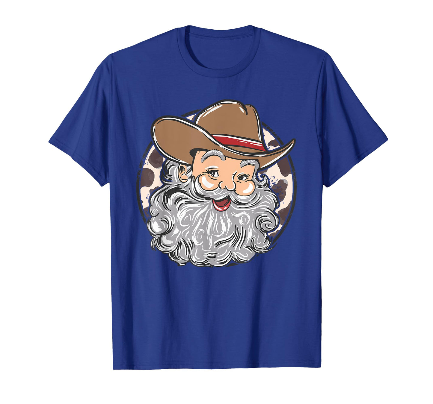 Western Cowboy Santa Christmas Cowboy Groovy Retro Xmas T-Shirt