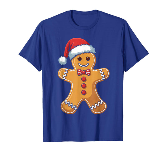 Gingerbread Man Cookie Xmas Santa Hat Christmas Boys Kids T-Shirt