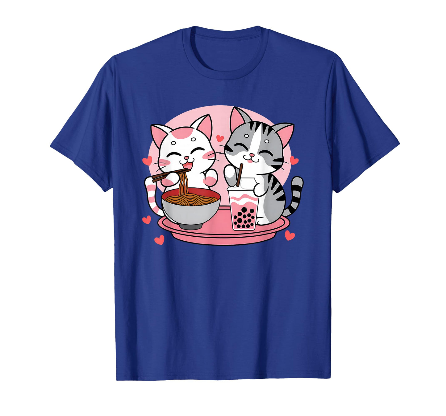 Funny Boba Ramen Cats Kawaii Anime Japan Cute Neko Cat T-Shirt