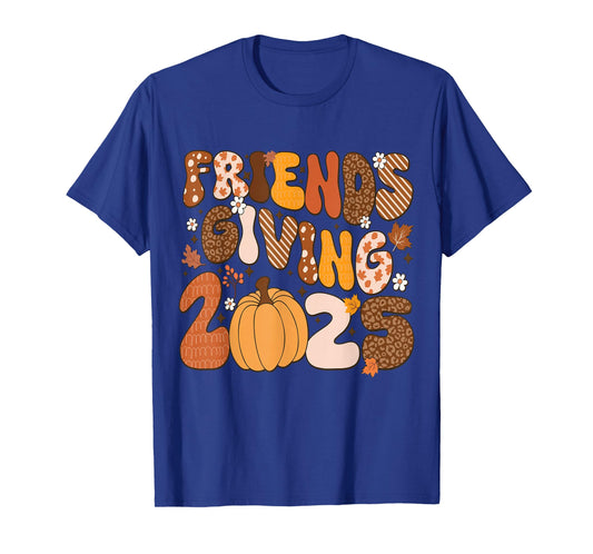 Retro Friends Giving 2025 Thanksgiving Fall Friendsgiving T-Shirt