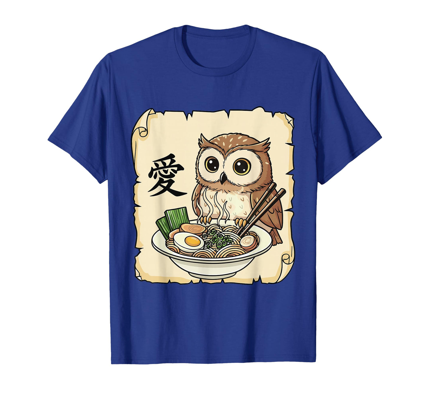Funny Owl Ramen Kawaii Anime Japanese Graphic Women Men T-Shirt