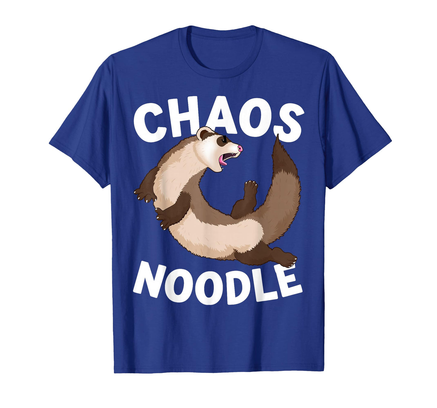 Chaos Noodle Messy Ferret Pun Parody T-Shirt