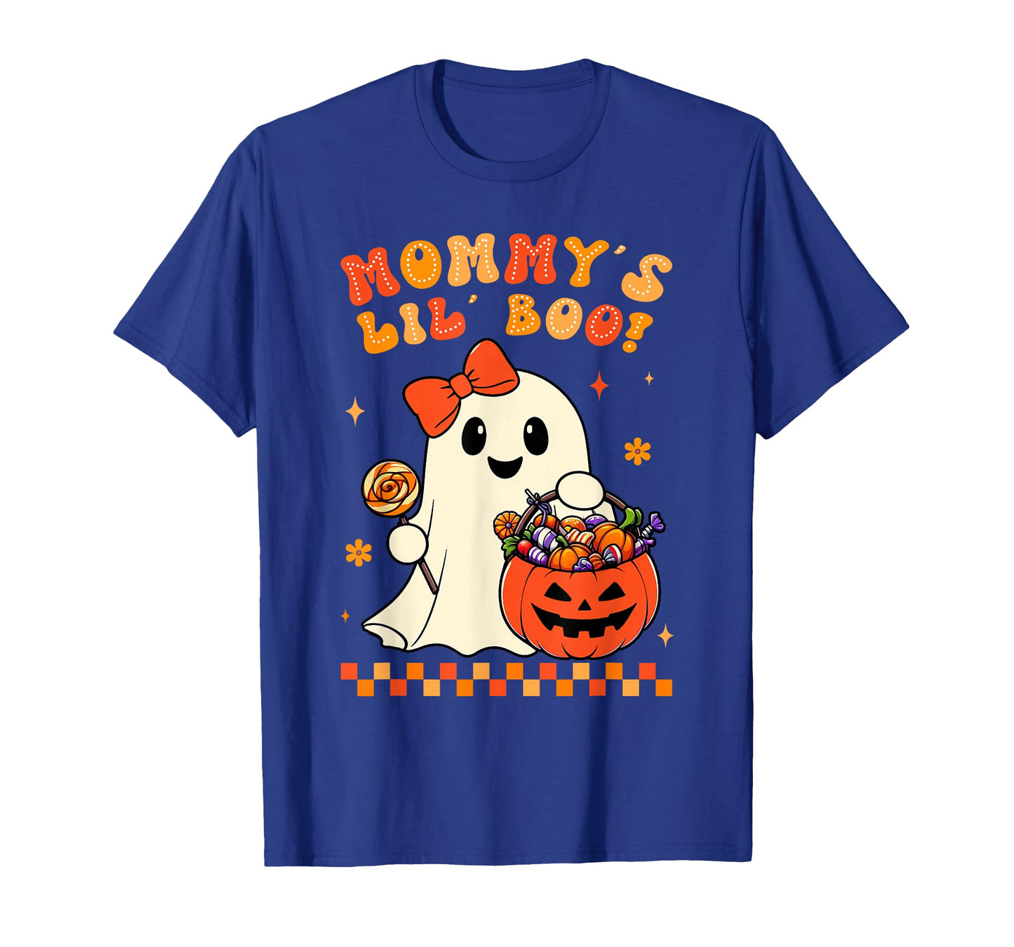 Groovy Halloween Ghost Mommys Lil Boo Girls Kids Toddler T-Shirt