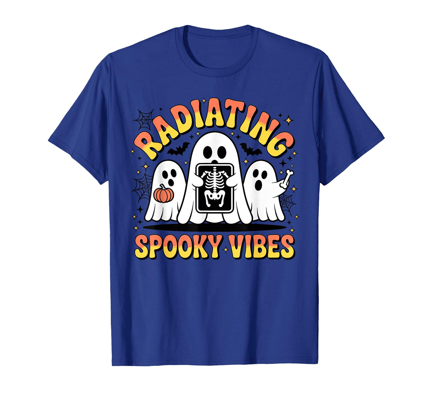 Ghosts Holding X-ray Radiating Spooky Vibes Halloween T-Shirt