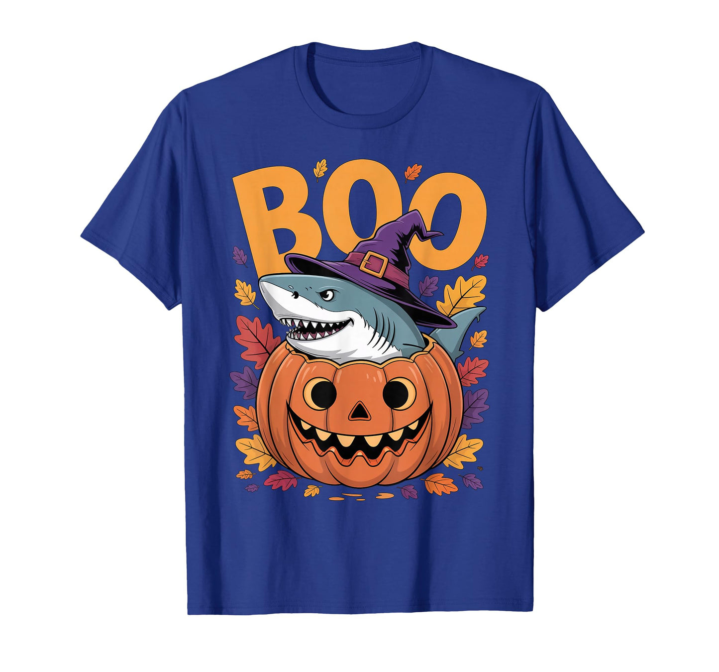 Shark Costume on Pumpkin Halloween Great White Shark T-Shirt