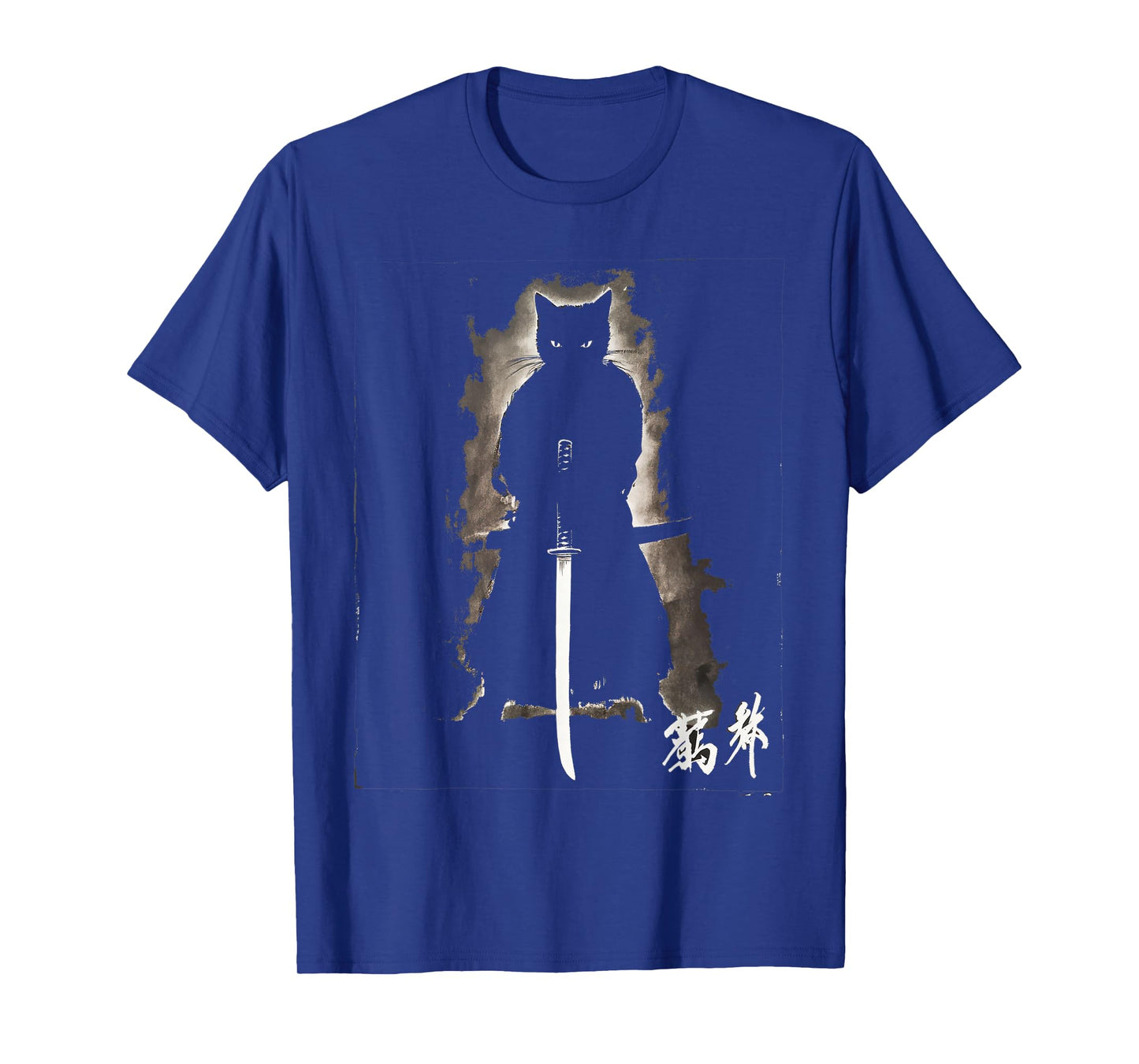 Vintage Samurai Cat Graphic Art Japanese Ukiyo-e Men Women Kids T-Shirt