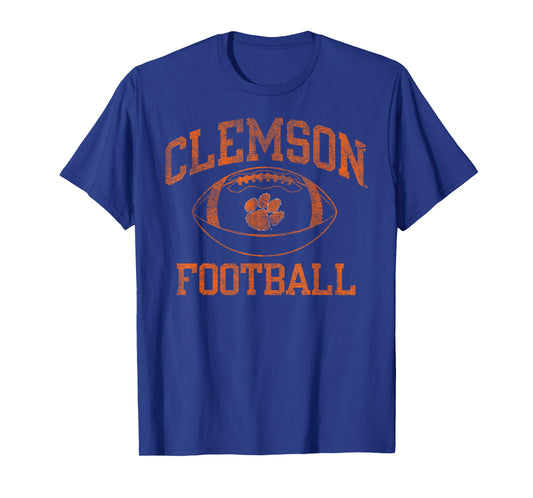 Elite Authentics Purple Clemson Tigers Football T-Shirt, Men's, Small, Short Sleeve, Crew Neck, Polyester 100%, Officially Licensed, Clemson Fans, Students, Alumni, and Families