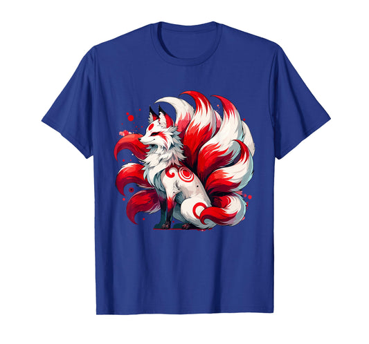 Japanese Anime Fox Kitsune Nine Tails T-Shirt