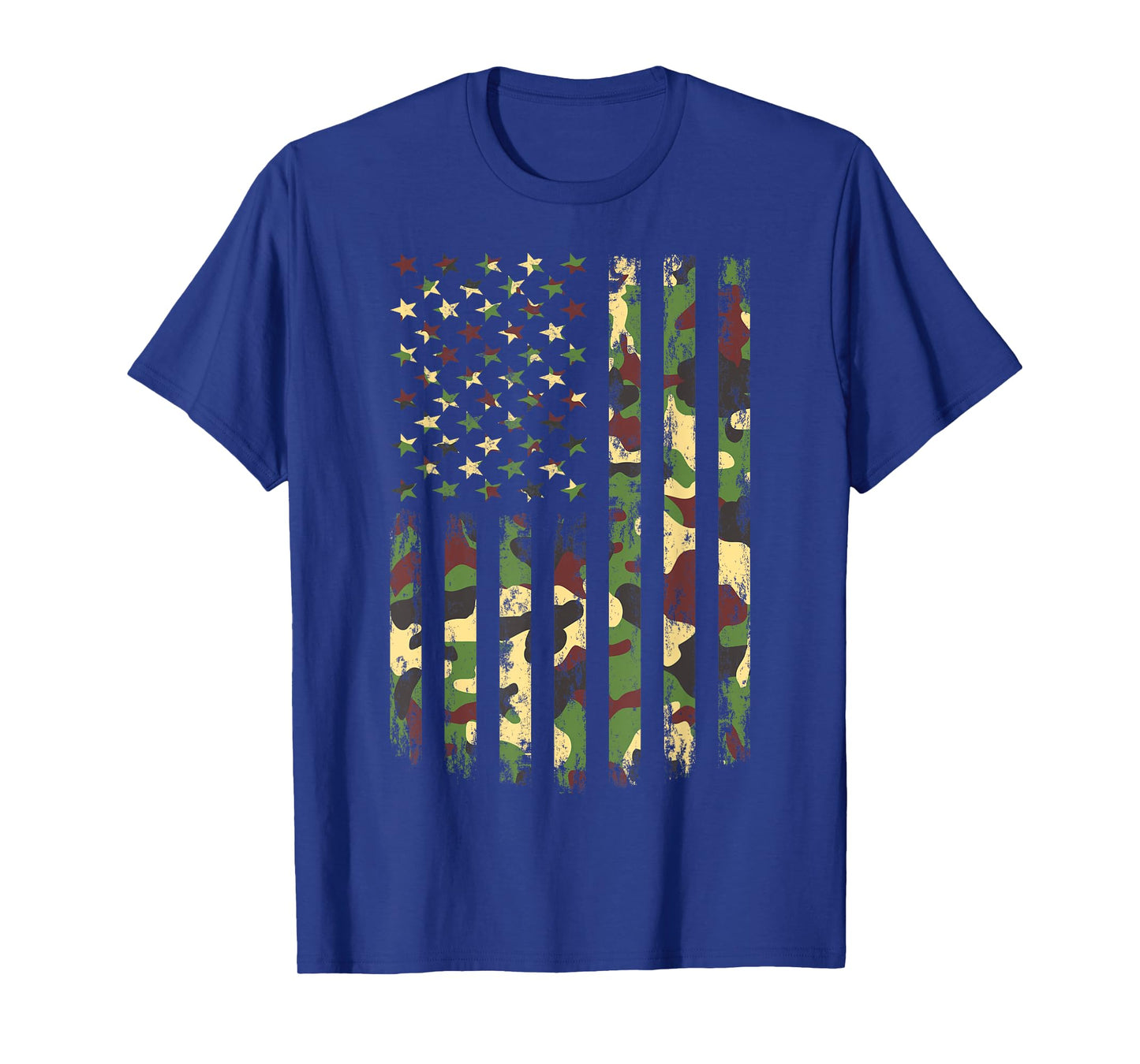 Military American Flag Camouflage Green Desert Tactical Camo T-Shirt