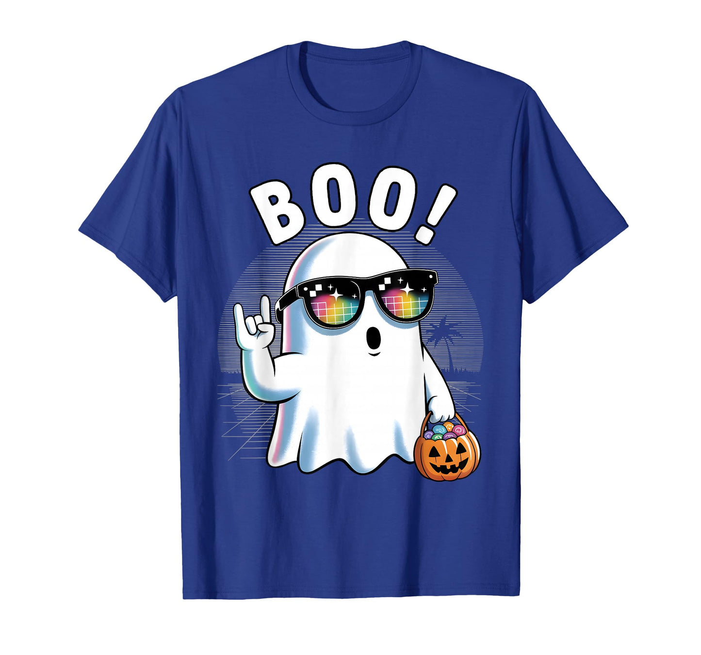 Halloween Costume Boo Ghost Rock Pumpkin T-Shirt