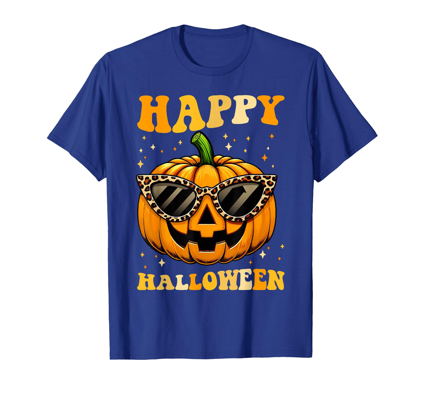 Trick Or Treat Funny Pumpkin Happy Halloween Costume Groovy T-Shirt