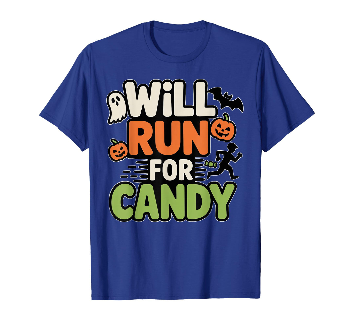 Will Run for Candy Funny Halloween Trick Or Treat T-Shirt