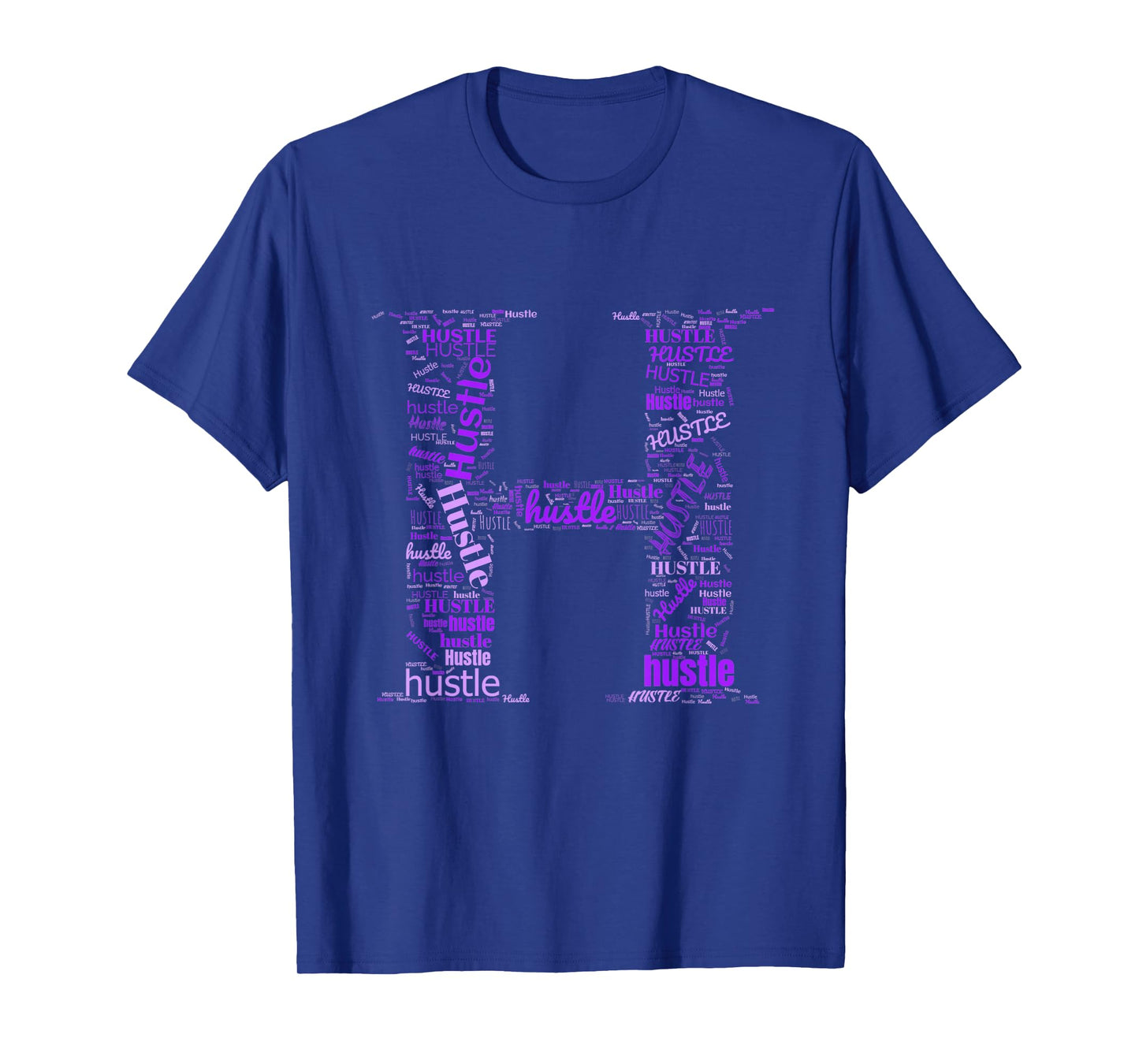 Purple H is for Hustle Purple Color Graphic T-Shirt