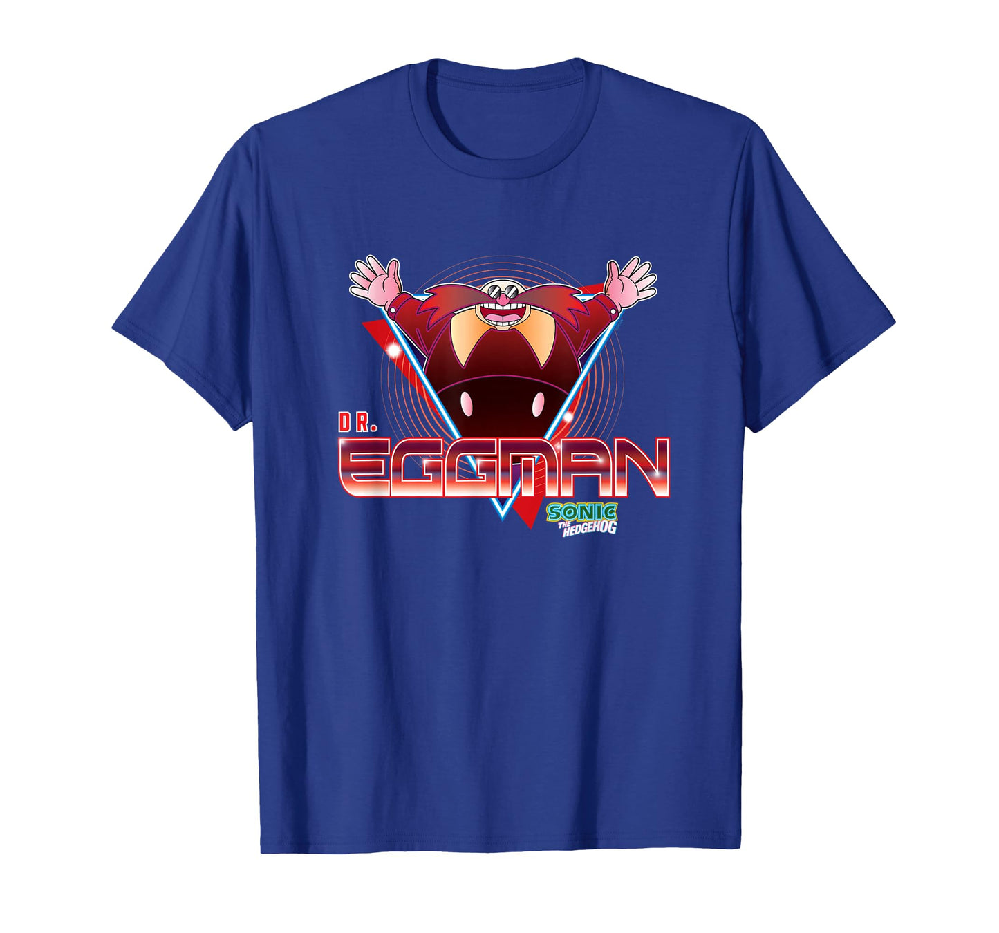 Sonic The Hedgehog Dr. Eggman Retro Neon Logo T-Shirt