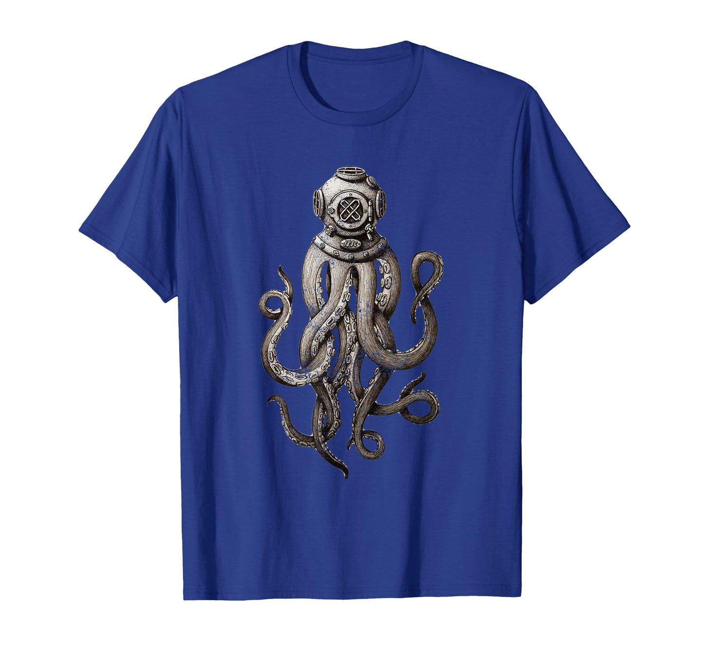 Retro SCUBA Diver Weird Octopus Design, Octopus Helmet T-Shirt