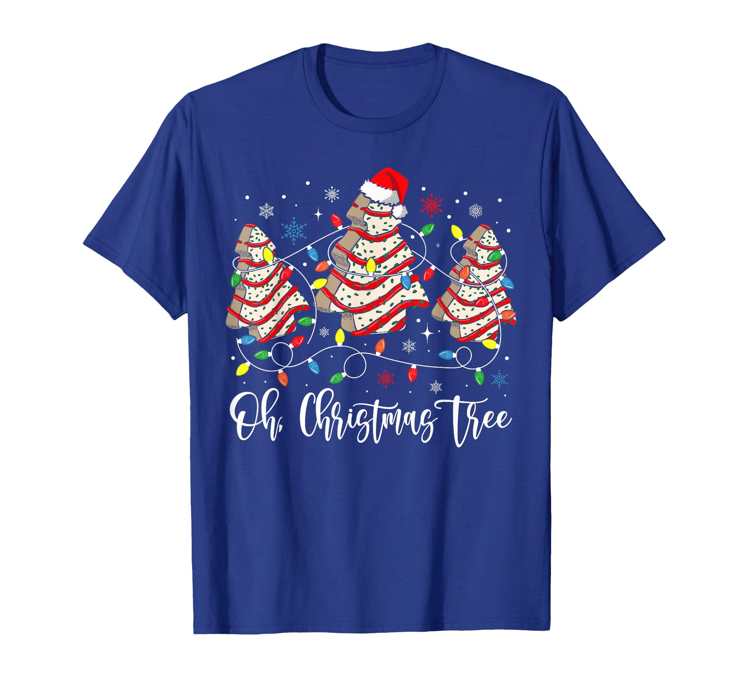 Oh Christmas Tree Cakes Debbie Becky Jen Cake Lovers Xmas T-Shirt