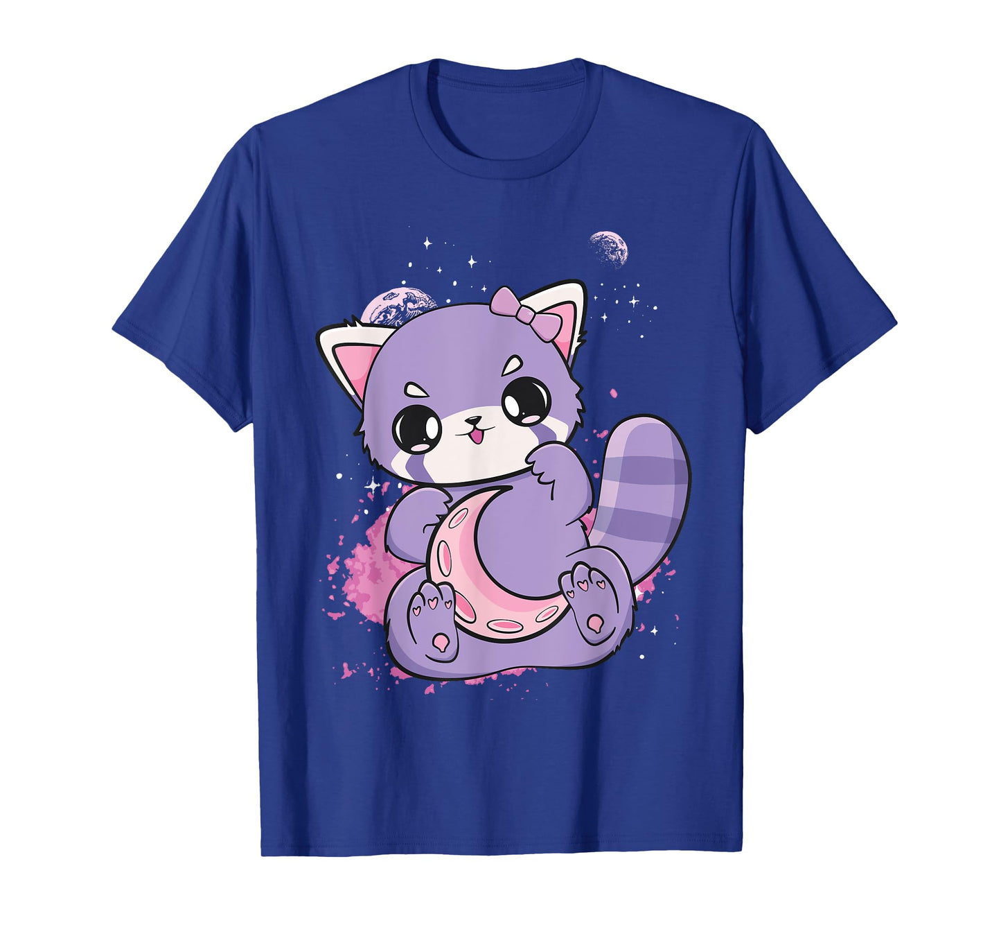 Pink Decora Fairy Kei Red Panda Moon Otaku Anime Nugoth T-Shirt