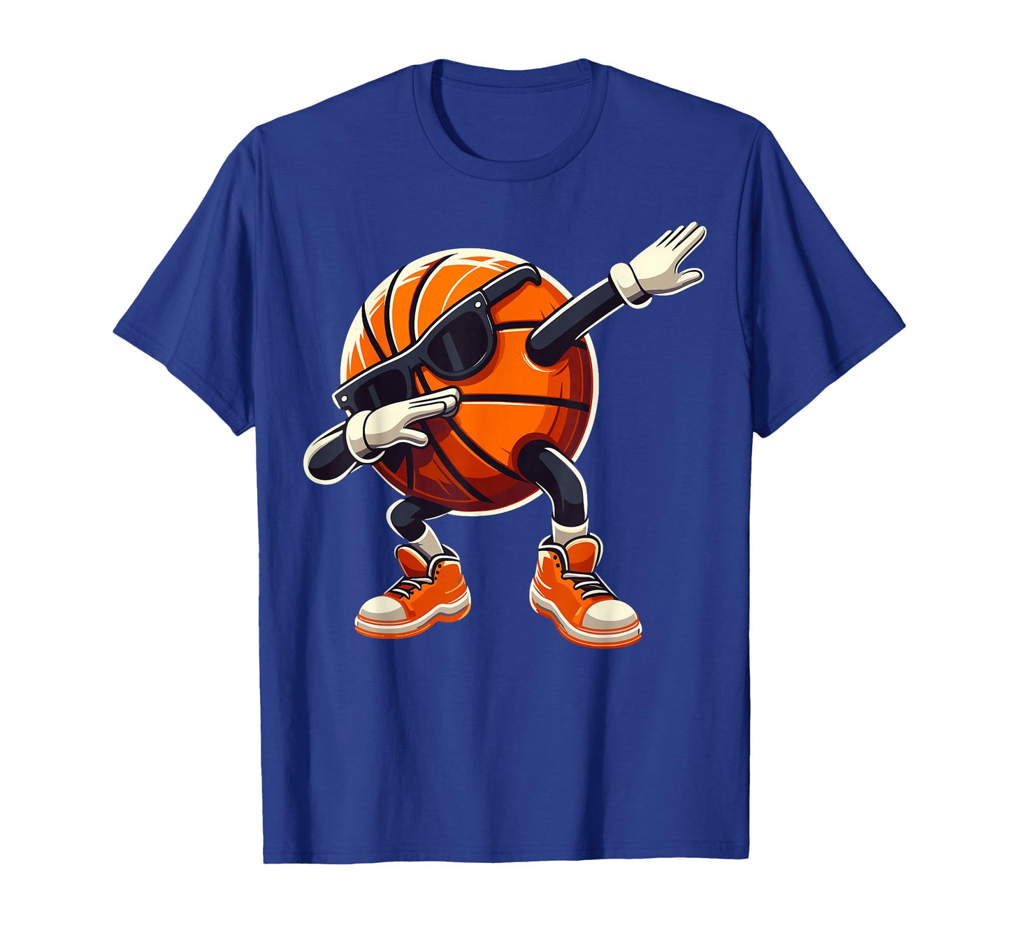 Dabbing Basketball Ball with Sunglasses Funny Basketball T-Shirt