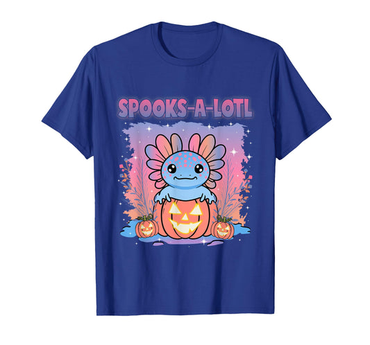Spooks-A-Lotl Funny Halloween Cute Kawaii Axolotl Costume T-Shirt