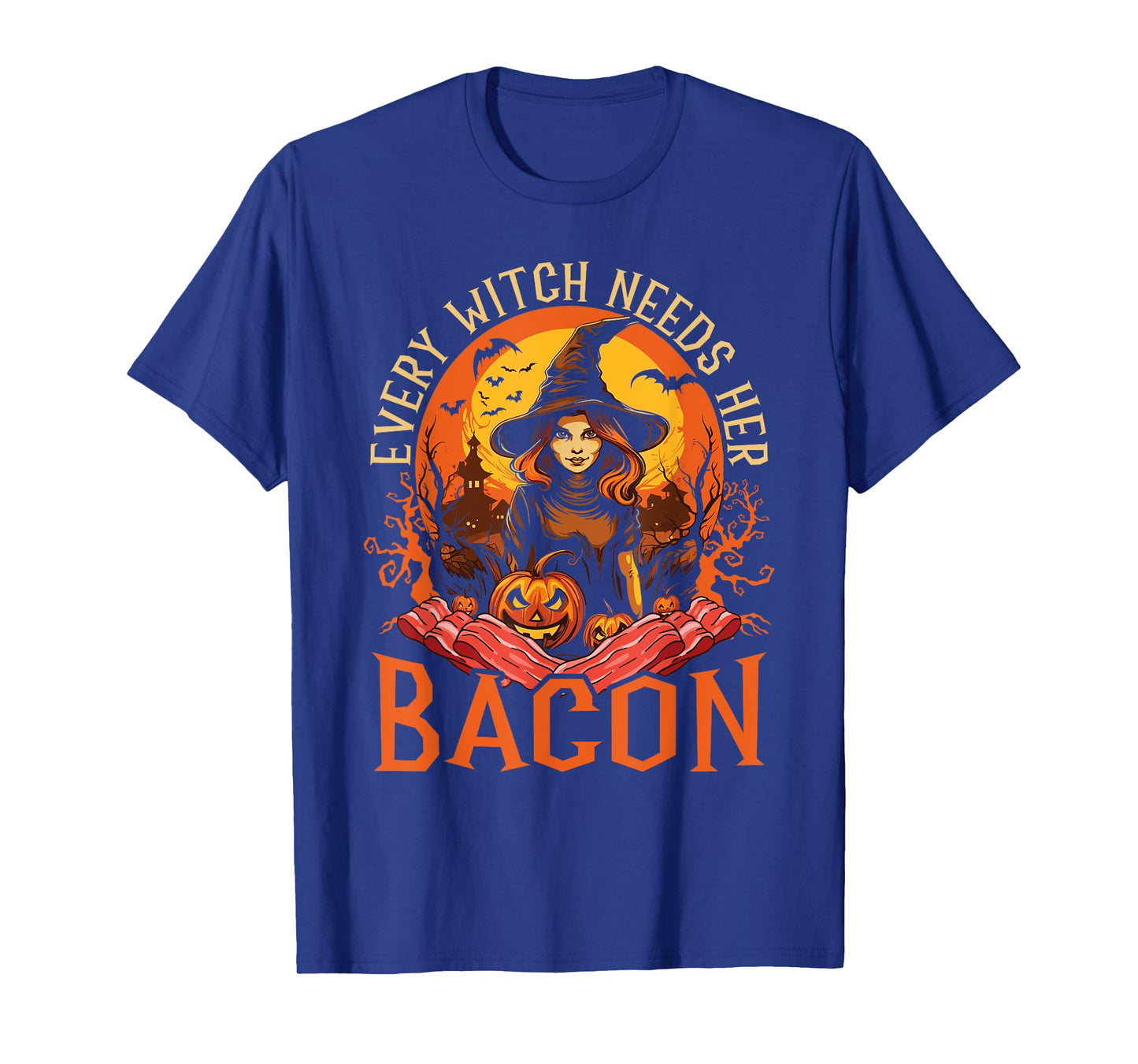 Bacon Halloween Scary Trick Or Treat Spooky Breakfast T-Shirt