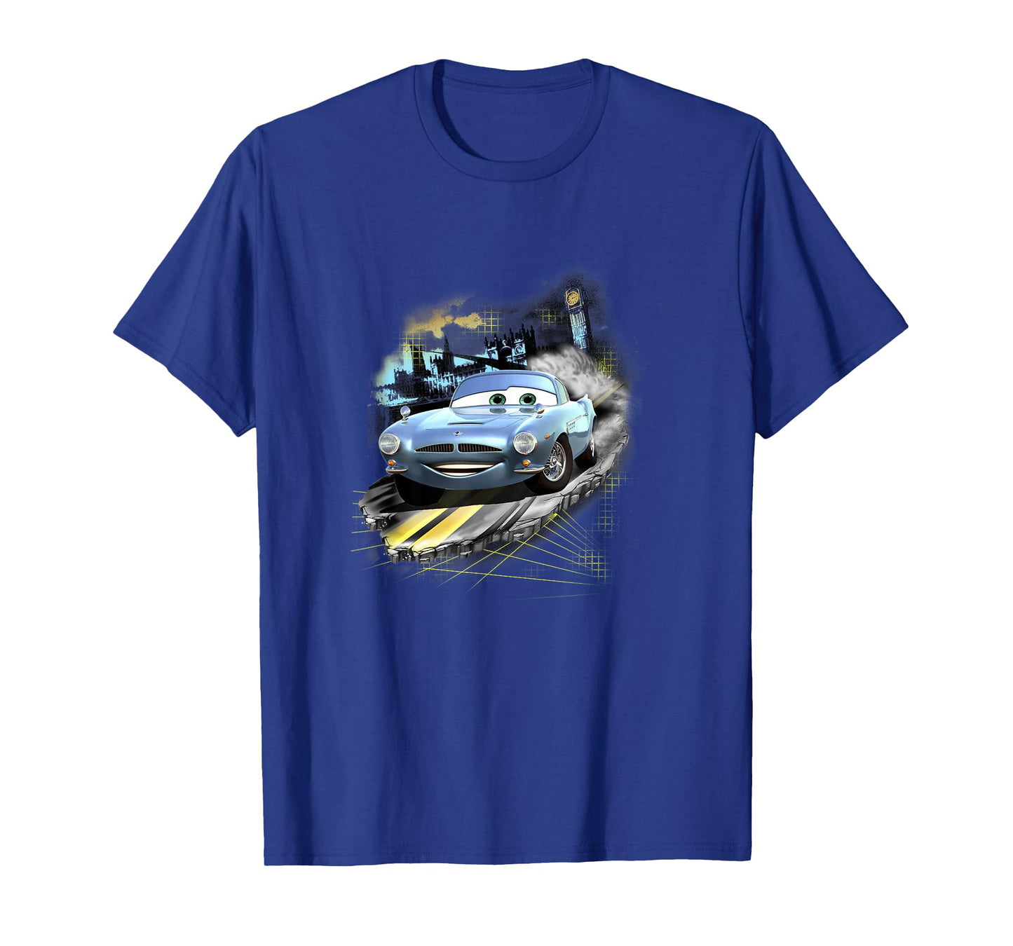 Disney Pixar Cars 2 Finn McMissile London Shot Faded T-Shirt