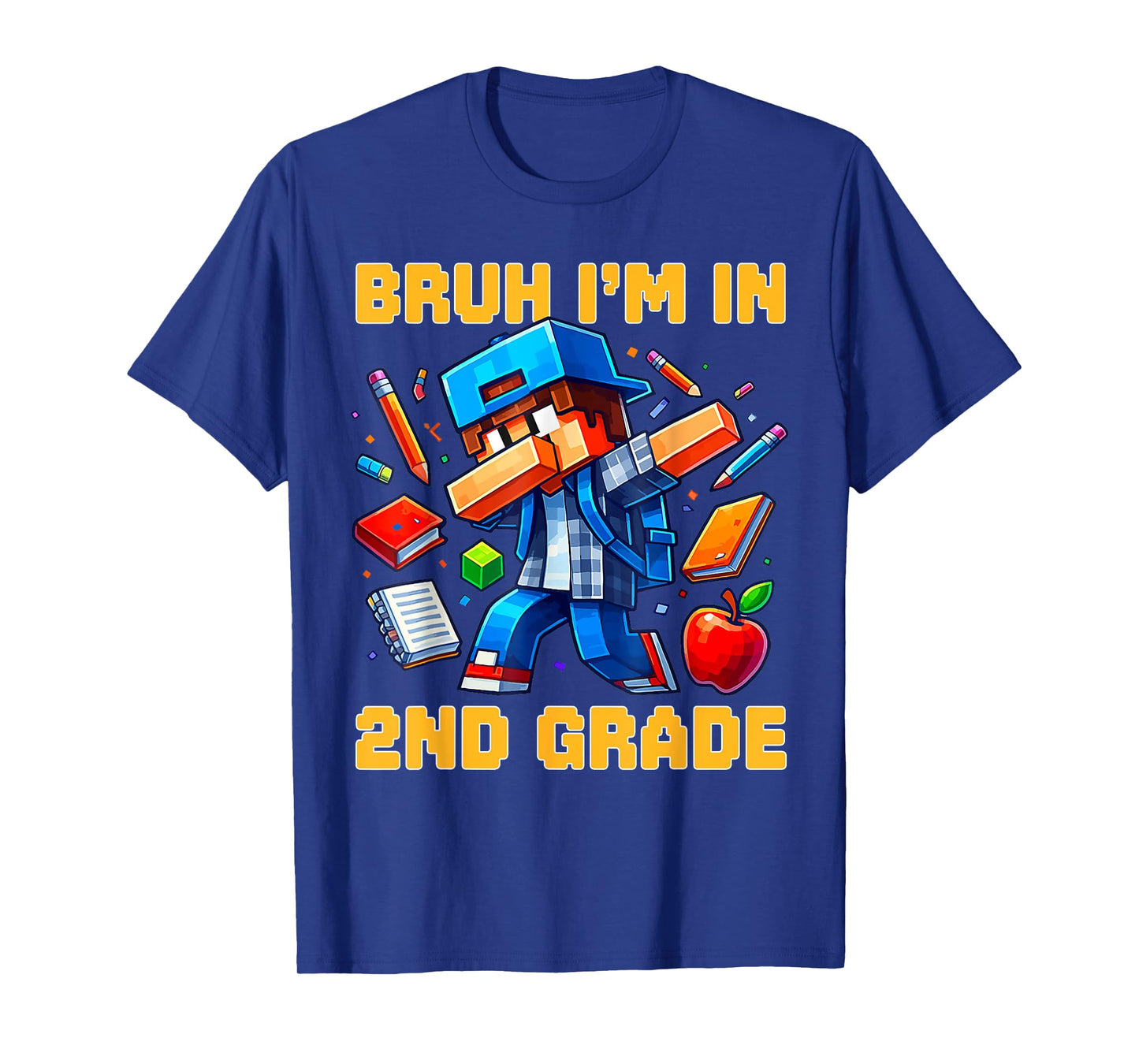 Bruh I'm in 2nd Grade Dabbing Boys Kids Gamer Back To School T-Shirt