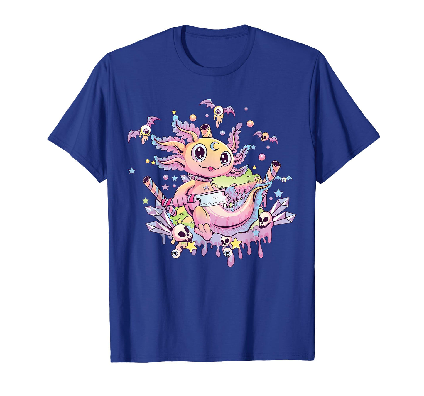 Pastel Goth Cute Creepy Axolotl Gothic Kawaii Menhera T-Shirt