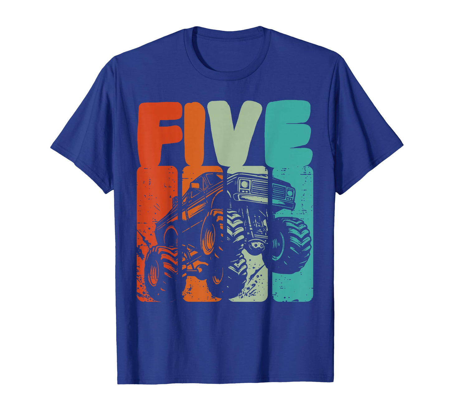 5th Birthday Monster Truck Five 5 Year Old Boys Kids Youth T-Shirt