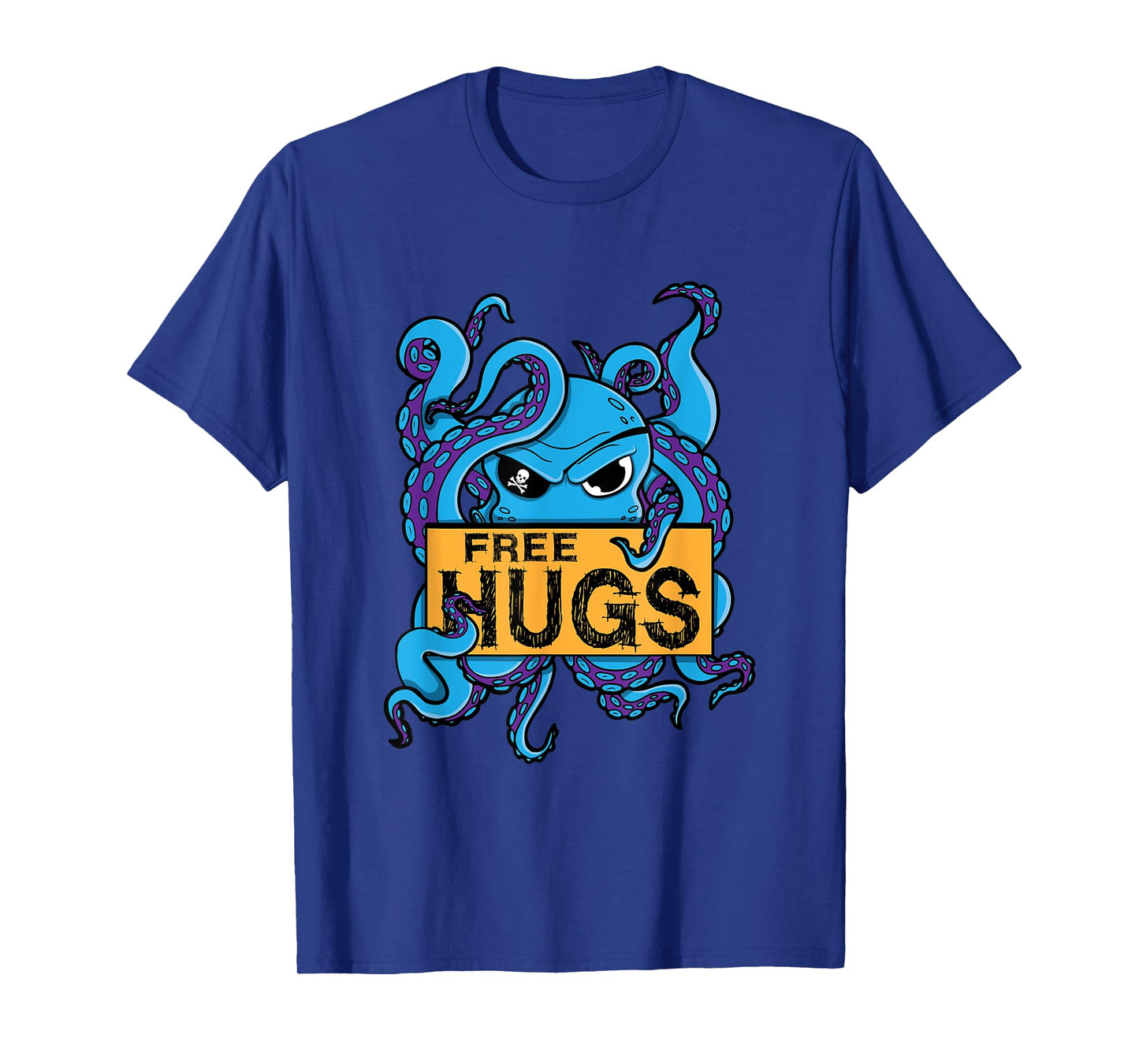Funny Hugs For Free Pirate Octopus Gift Captain Tee T-Shirt