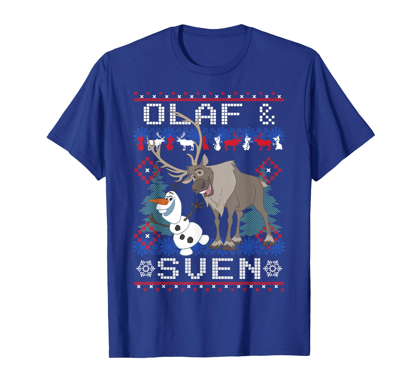 Disney Frozen Christmas Olaf & Sven Ugly Holiday Sweater T-Shirt