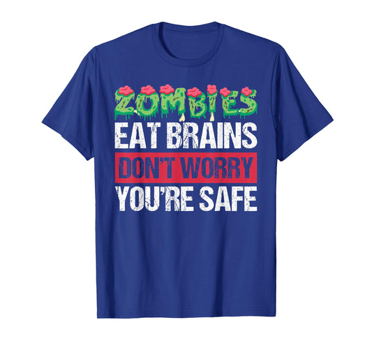 Zombies Eat Brains For Halloween T-Shirt